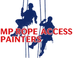 MP Rope Access Painters logo: two painters on ropes